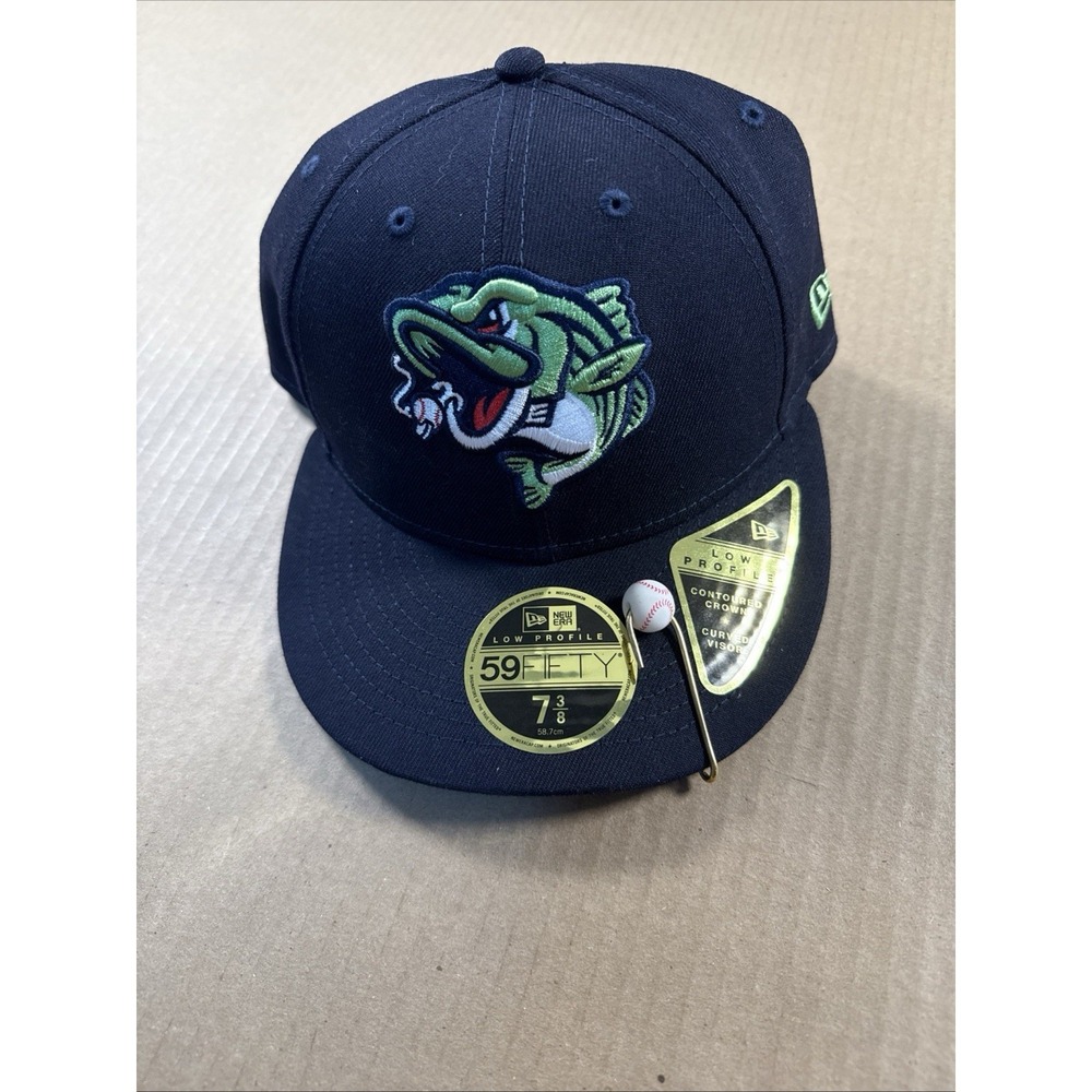 NWT, Gwinnett Stripers Navy Blue New Era 59Fifty Fitted Size 7 3/8 Hat Cap MiLB